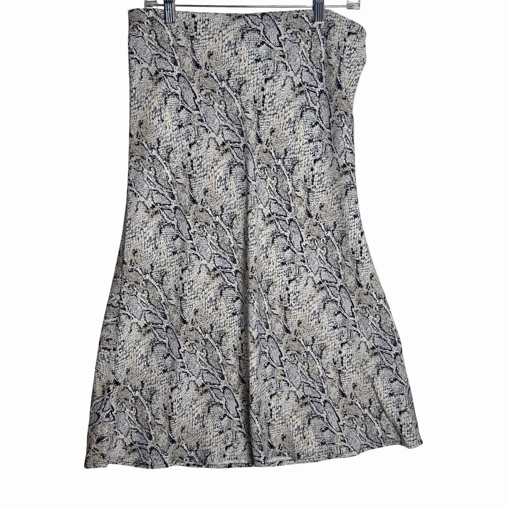 Rachel Zoe Animal Print Midi Skirt Womens Size 12 Multicolor Casual Slinky